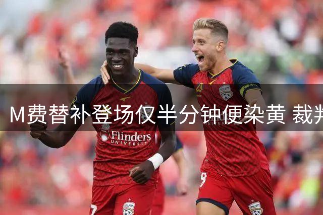 M费替补登场仅半分钟便染黄 裁判向麦卡蒂出示黄牌
